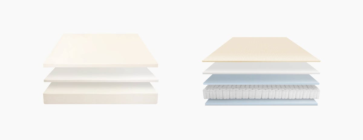 showing_the_layers_through_two_kinds_of_leesa_mattresses_hybrid_vs_memory_foam