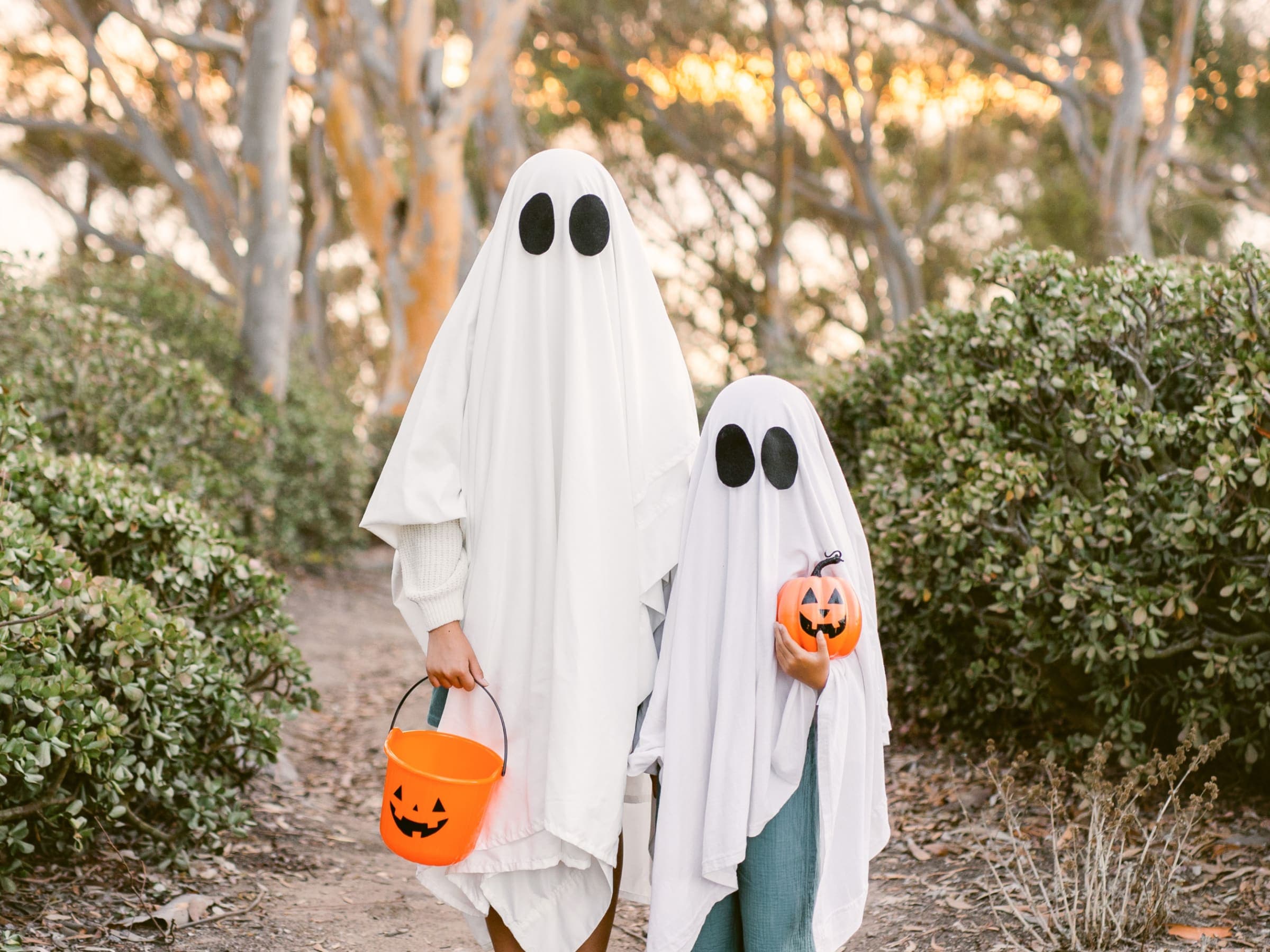 Ghost costumes made from Leesa sheets