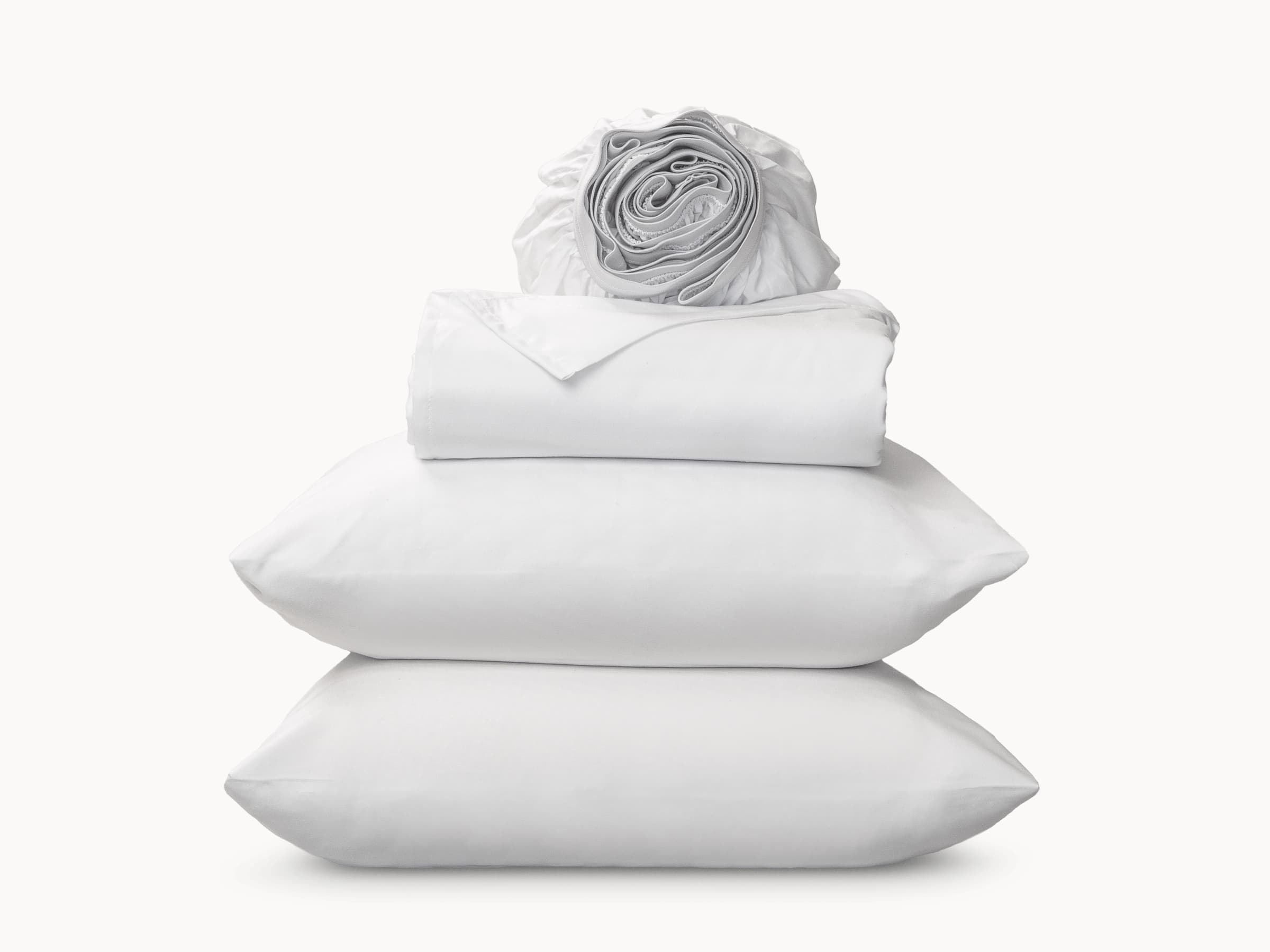 Leesa white cotton blend bedding sheet set